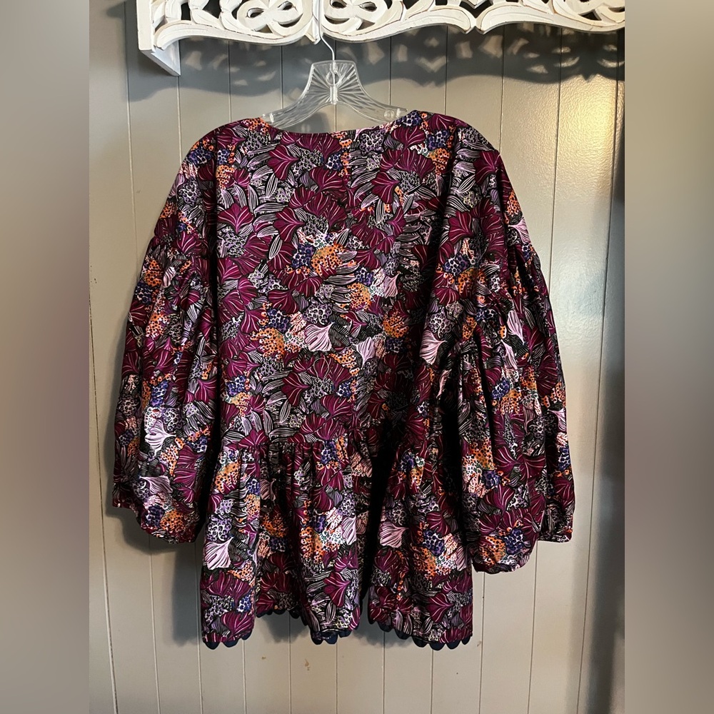 Kika Vargas x Target Women's Coral Reef Scallop Edge Wrap Top - Picture 3 of 4